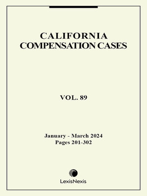 cover image of California Compensation Cases
